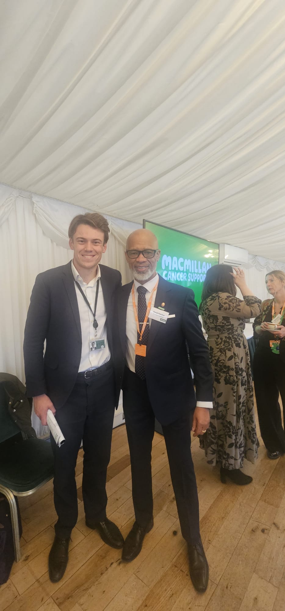 Denzil meeting a supporter